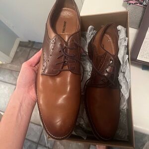 Johnston & Murphy Tan and Dark Brown Calfskin Shoes